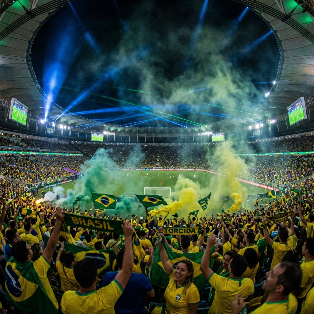 Torcida Brasileira no Estádio
